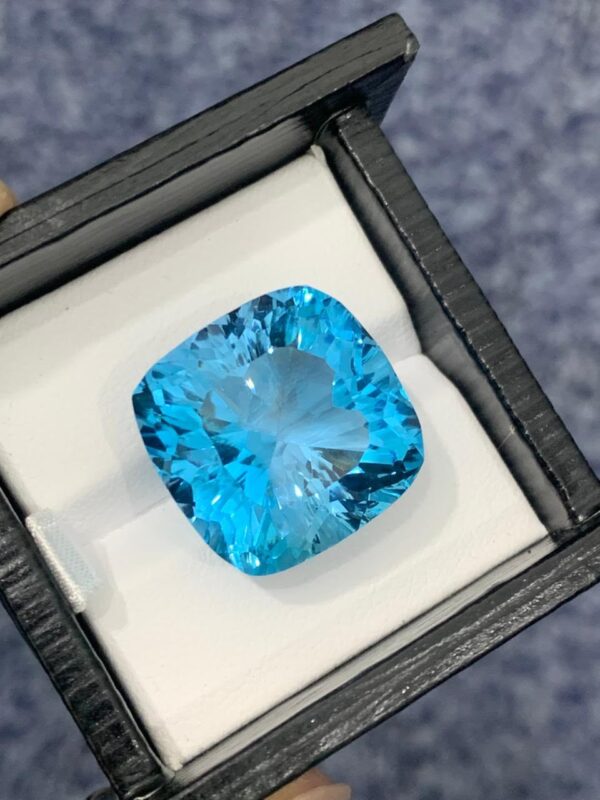 Natural Swiss Blue Topaz 39.60 Carats – Faceted Loose Gemstone for Sale